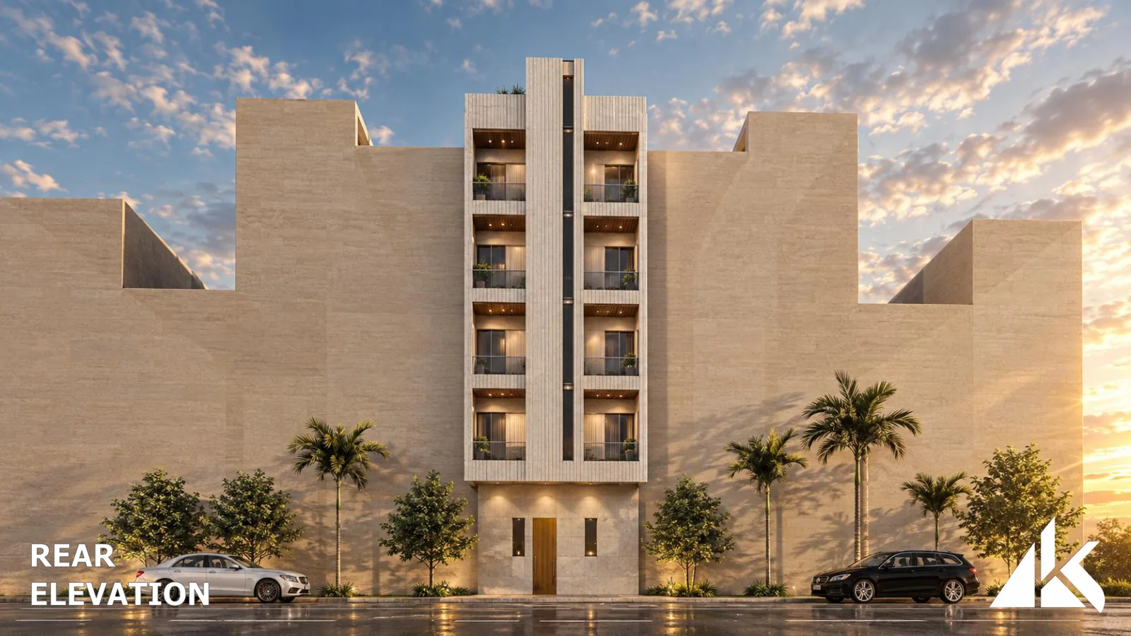 10-C Bukhari Commercial â€” Rear elevation â€” presentation view 6 (architectural render)