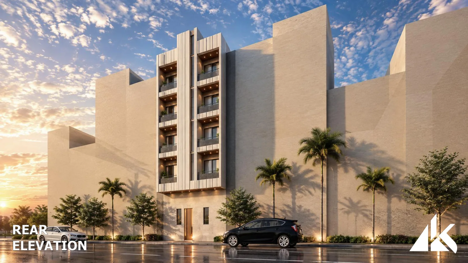 10-C Bukhari Commercial â€” Rear elevation â€” presentation view 8 (architectural render)