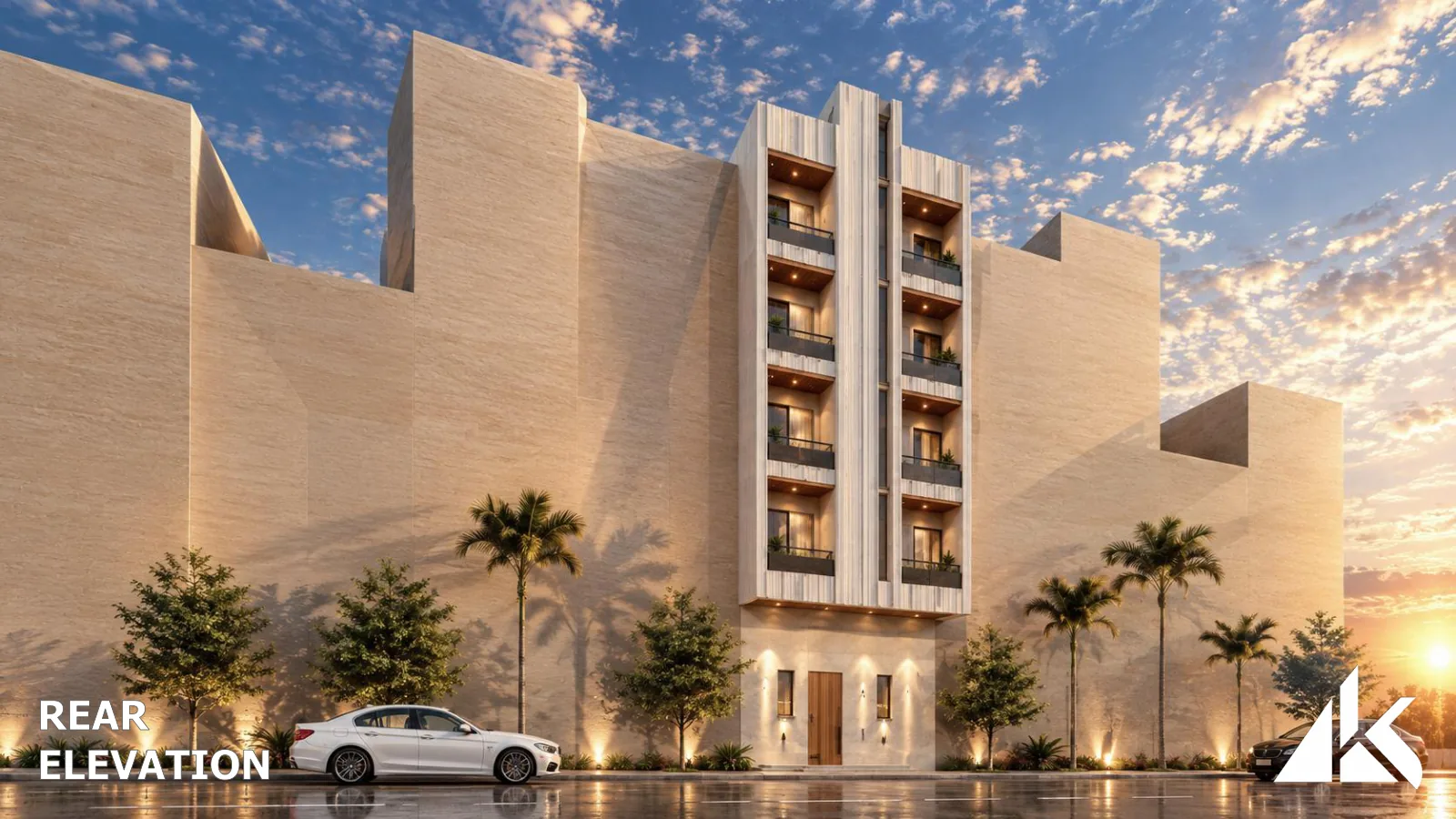 10-C Bukhari Commercial â€” Rear elevation â€” presentation view 9 (architectural render)